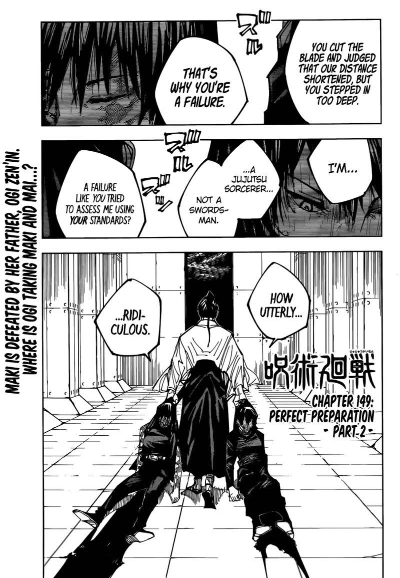 Jujutsu Kaisen - Chapter 149 Page 1